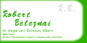robert beleznai business card